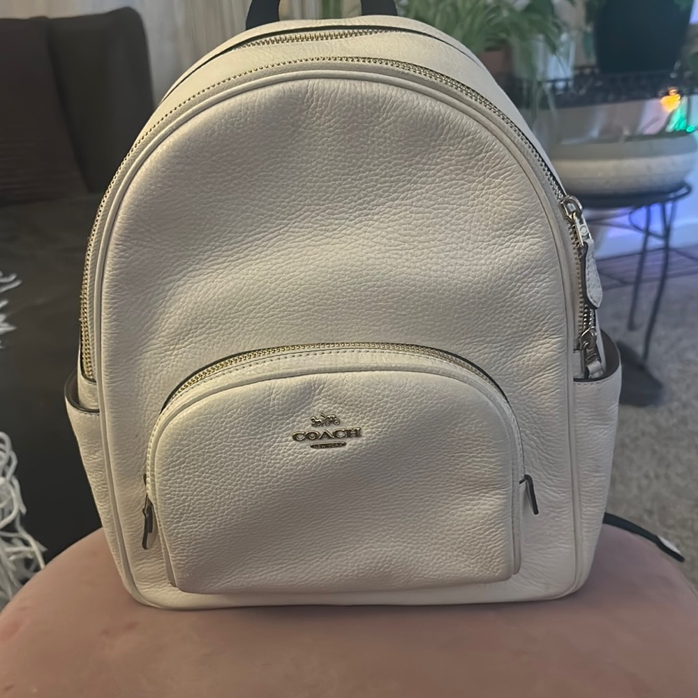 Coach White Backpack